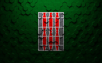 Flag of Umbria, honeycomb art, Umbria hexagons flag, Umbria, 3d hexagons art, Umbria flag HD wallpaper