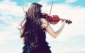 Girls with violin, Solitude vibes, Background , Inspiring HD wallpaper