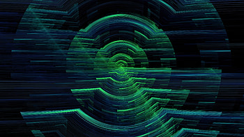 hologram circles glitch, Futuristic visuals, Technological distortion, Abstract art HD wallpaper