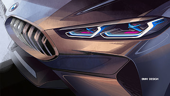Headlight, BMW Concept 8 Series, 2018 HD wallpaper