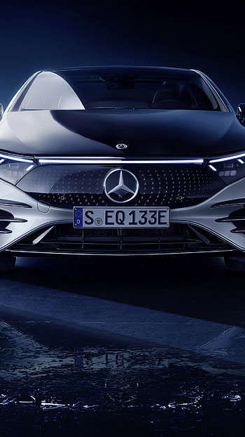 Mercedes-Benz car, Silver luxury car, Electric marvel, Captivating elegance HD phone wallpaper