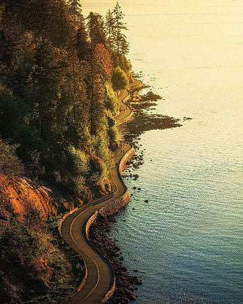 Stanley Park seawall, bank, natural_landscape HD phone wallpaper