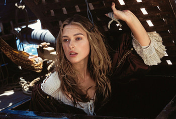 Keira Knightley, Pirates of the Caribbean, Elizabeth Swann, Jack Sparrow HD wallpaper