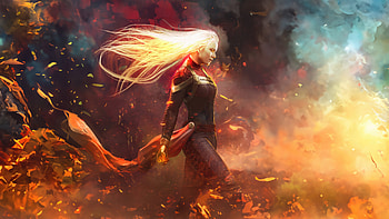 Captain Marvel The Marvels Art, the-marvels, captain-marvel, 2023-movies, movies, superheroes, artist, artwork, digital-art, poster HD wallpaper