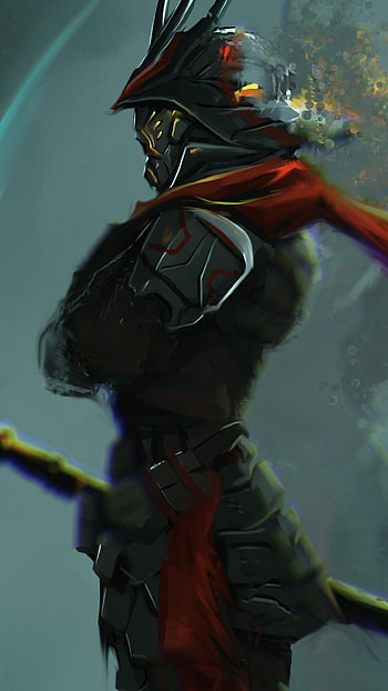 Cyborg Samurai, fantasy, samurai HD phone wallpaper