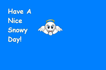 Snow Angel Smiley, blue, angel, white, smiley HD wallpaper