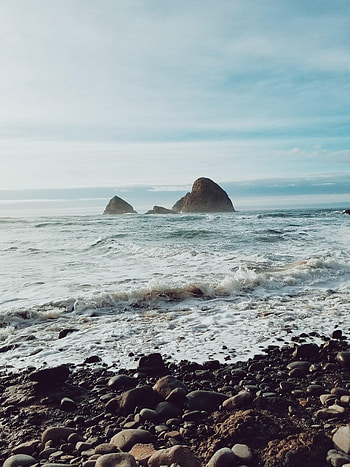 Nature, Waves, Beach, Rocks, Storm HD phone wallpaper