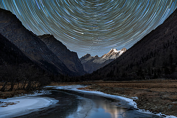 Astro Long Star Trail graphy , astronomy, nature HD wallpaper
