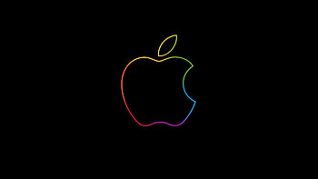 Technology Colorful Apple Logo In Black Background Apple HD wallpaper