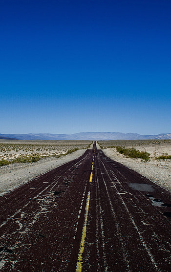 Nature, Sky, Mountains, Horizon, Road, Markup HD phone wallpaper