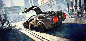 Delorean Shes D9 , delorean, scifi, cars, artist, artwork, digital-art, artstation HD wallpaper