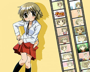 Yuno, anime, hidamari sketch, school uniform, school girl HD wallpaper