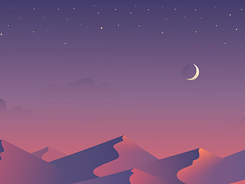 Artistic, Mountain, Minimalist, Moon, Stars, Sky HD wallpaper