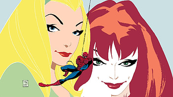 Spider-man, Gwen & MJ, spider man, Gwen Stacy, Mary Jane Watson, Tim Sale HD wallpaper