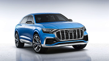 Audi Q8, blue, compact SUV HD wallpaper