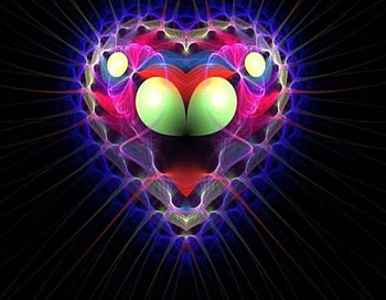 Full Heart, fractal, heart HD wallpaper