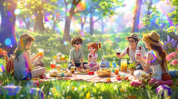 Charming Picnic: A Vibrant Ultra Experience, picnic, Family, friends, food HD wallpaper