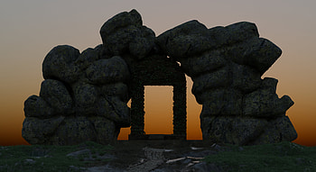 Ancient gate HD wallpaper