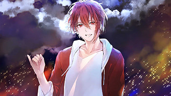 Red Eyes Redhead Anime Boy With White Red Dress Sky Background Anime Boy HD wallpaper