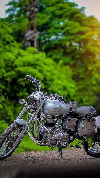 Bullet Bike, Silver Colour Bullet Bike, Royal Enfield HD phone wallpaper