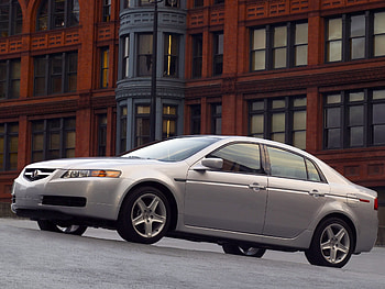 Auto, Acura, Cars, Building, Asphalt, Side View, Style, Akura, Tl, 2004, White Metallic, Metallic White HD wallpaper