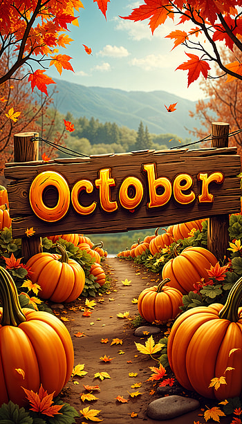 October Vibes: Autumn , Autumn, pumpkin, foliage, landscape HD phone wallpaper