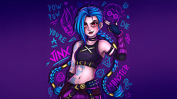 Jinx Divine Justice Girl, jinx-league-of-legends, league-of-legends, artwork, art, digital-art, games, video-games, artstation HD wallpaper