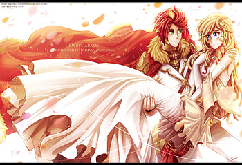 RWBY Pyrrha Nikos Jaune Arc Long Gloves Hand on Shoulder | | 769367 | UP HD wallpaper