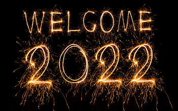 :), golden, card, black, new year, 2022 HD wallpaper
