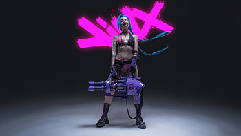 Jinx S Fiery Aura, jinx-league-of-legends, league-of-legends, games, cosplay, behance, video-games HD wallpaper