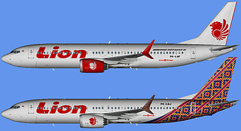 Lion Air, Boeing 737 Max 8, FS AI repaints, Aviation enthusiasts HD wallpaper