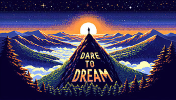 Dare to Dream Motivational, inspirational, mountain, Dreamy, inspiration HD wallpaper