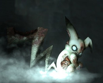 Pikachu from Hell, furry, creature, ribs, dead HD wallpaper