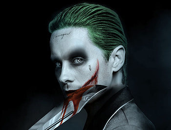 Jared Leto, joker, villain, dc comics, fan artwork HD wallpaper