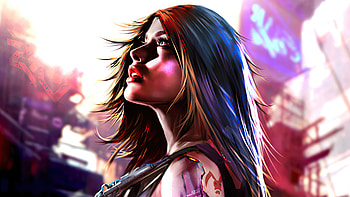 Red Rabbit Cyberpunk Girl , cyberpunk, artist, artwork, digital-art, artstation HD wallpaper