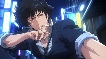 Spike Spiegel – Cowboy Bebop in Blue, Anime, Cowboy Bebop, Spike Spiegel, blue anime HD wallpaper