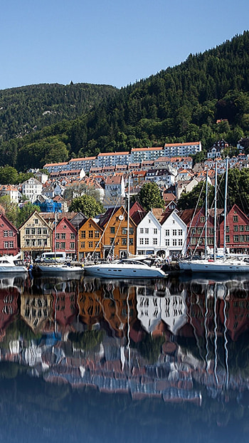 Bryggen, Bergen, Norway, Backgrounds HD phone wallpaper