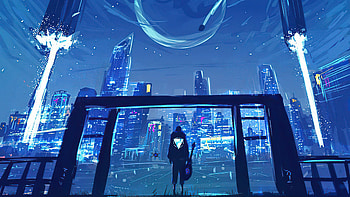 Boy Guitar City Wave , boy, guitar, alone, artist, artwork, digital-art HD wallpaper