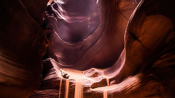 Antelope Canyon Lights , canyon, sunbeam, nature HD wallpaper