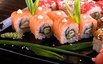 Sushi rice vegetables, Japanese foods , Macbook Pro 15 inch, Wasabi HD wallpaper