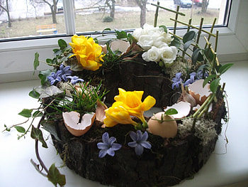 Easter decoration, decoration, easter, flowers, home HD wallpaper