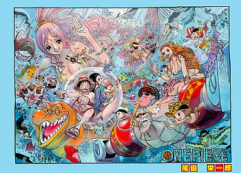 Straw Hat Crew and Shirahoshi, straw, mugiwara, one, staw hat pirates, piece, one piece HD wallpaper