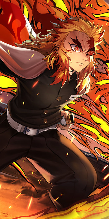 Rengoku's Inferno — Mugen Train , Kyojuro Rengoku, Anime HD phone wallpaper