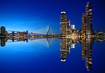 Netherlands Night City , netherlands, world, city, buildings, night HD wallpaper