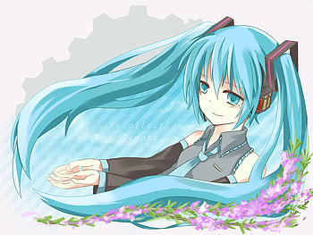 Hatsune Miku, blue, miku, anime, hatsune HD wallpaper