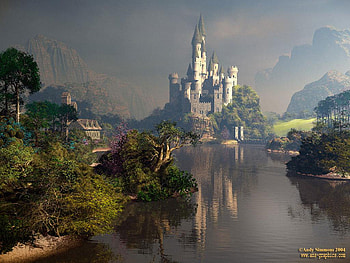 Powerful Castle, abstract HD wallpaper