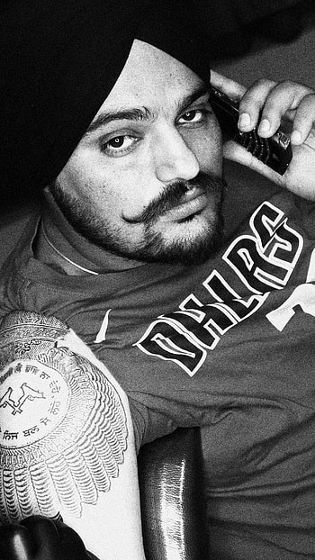 Sidhu Moose Wala Black, Black And White, Background HD phone wallpaper