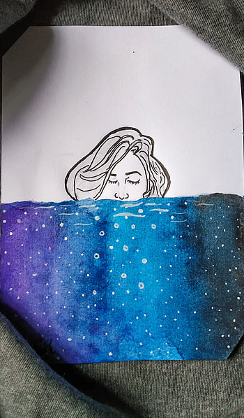 Woman, paper, sketch art HD phone wallpaper