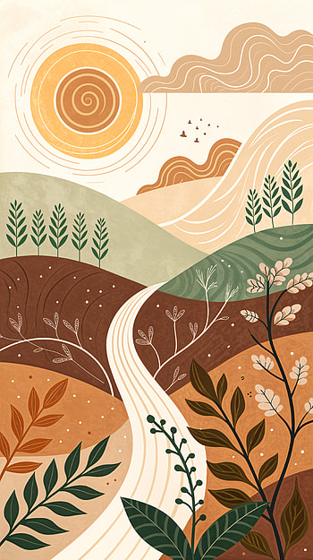 Self-Care Serenity: Peaceful Nature for Mindful Moments, sun, hill HD phone wallpaper