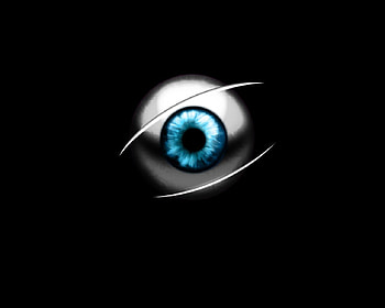 Blue Eye on Black, blue eye ball, on black HD wallpaper